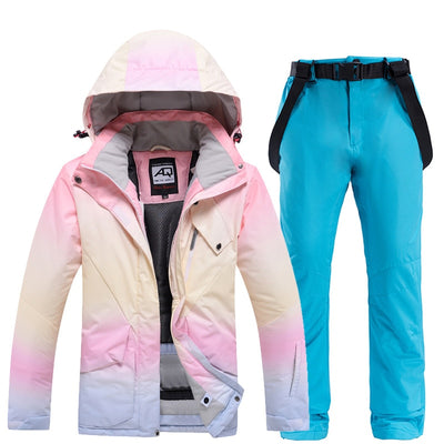 Windproof Multi-Tone Long Jacket & Pants Set