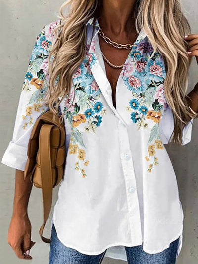 Creative Face Printed Button Down Shirts