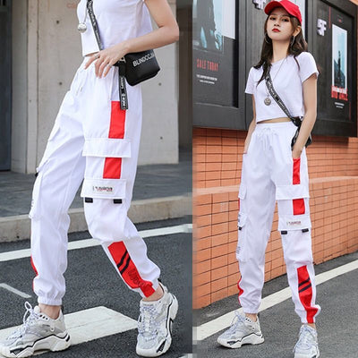 High Waist Multi-Pocketed Street Cargo Pants