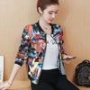 Casual Floral Pattern Bomber Jackets