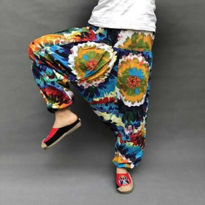 Casual Boho Pattern Harem Pants