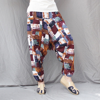 Casual Boho Pattern Harem Pants