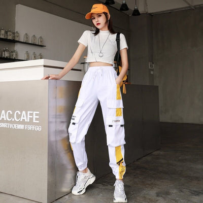 High Waist Multi-Pocketed Street Cargo Pants