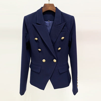 Classic Style Double Breasted Gold Button Blazers