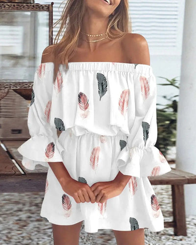 Creative Floral Pattern Boho Robe Dresses