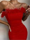 Strapless Creative Bodycon Party Dresses