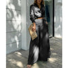 Street Style Wide Leg Straight Pants & Shirts Set