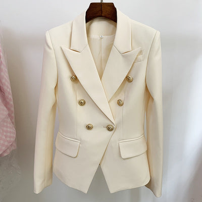 Classic Style Double Breasted Gold Button Blazers