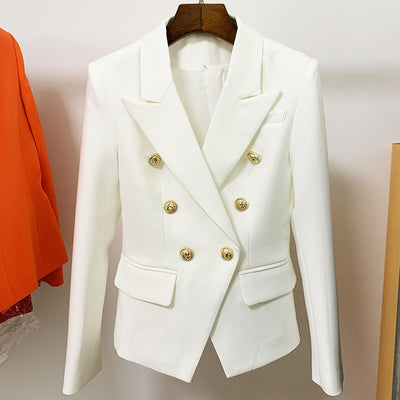 Classic Style Double Breasted Gold Button Blazers