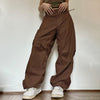 Casual Wide Leg Pocket Trousers