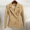 Classic Style Double Breasted Gold Button Blazers