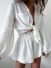 Loose Fit Bohemian Style Shirts & Shorts Set