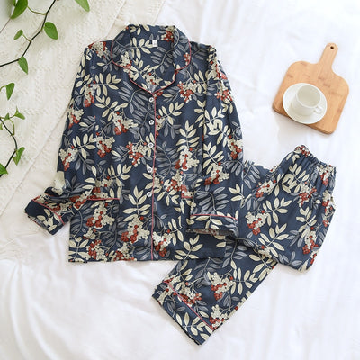 100% Viscose Creative Leaf Print Lounge Set