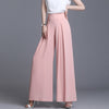 High Waist Chiffon Wide Leg Pleated Pants